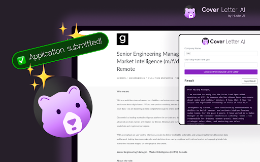 Hustle AI Cover Letter Generator ai chrome extension logo