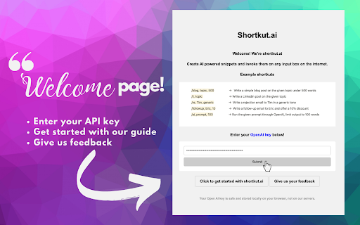Shortkut AI ai chrome extension logo
