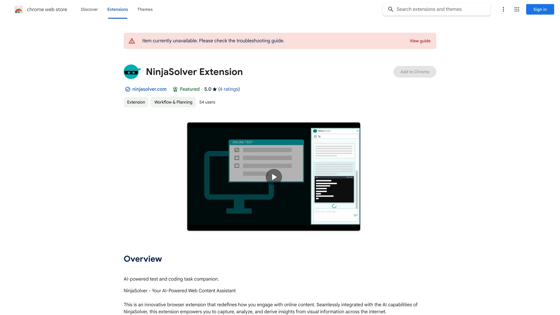 NinjaSolver ai chrome extension logo