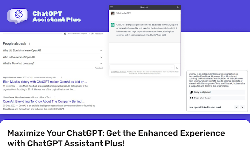 ChatGPT Assistant Plus ai chrome extension logo