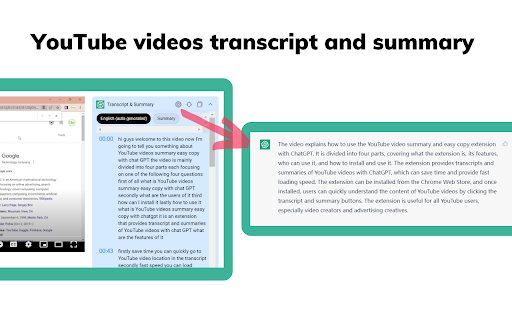 AI Summary for YouTube Easy Copy with ChatGPT ai chrome extension logo