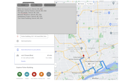 Google Maps Route Optimizer ai chrome extension logo