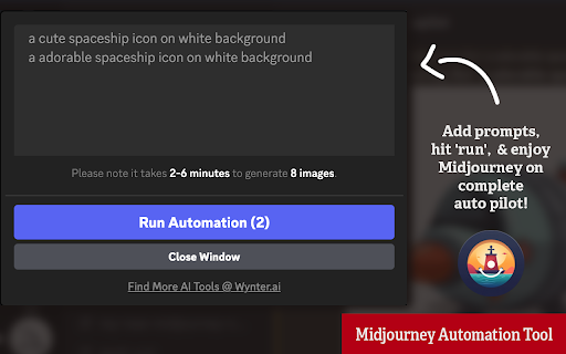 Midjourney AutoPilot ai chrome extension logo