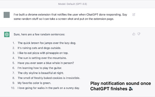 ChatGPT Notifier ai chrome extension logo
