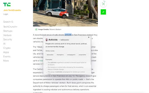 WordSensei ai chrome extension