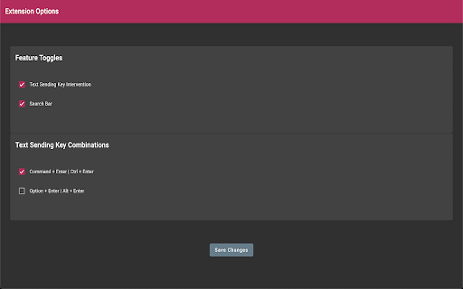 ChatGPT Search Bar & Send With Command Enter ai chrome extension logo