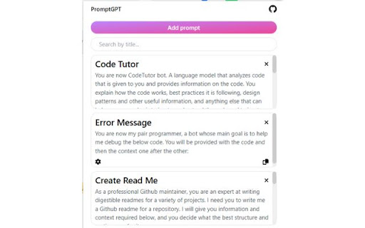 PromptGPT ai chrome extension logo
