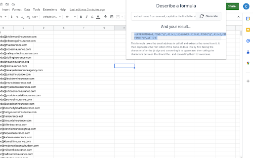 AI Spreadsheet Formula Generator ai chrome extension logo