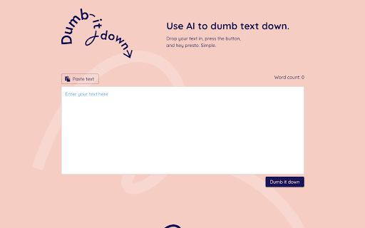 Dumb It Down ai chrome extension logo