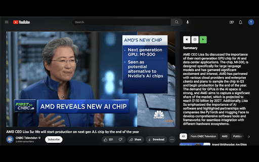 Auto summarize longer transcripts ai chrome extension