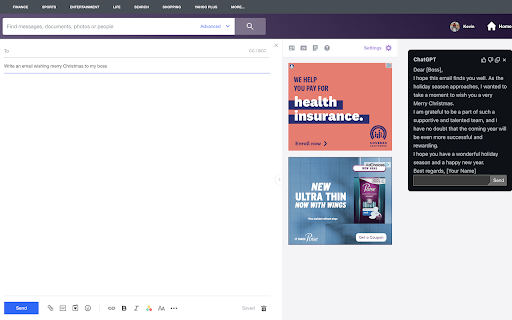 ChatGPT Yahoo Mail Chrome Extension ai chrome extension logo