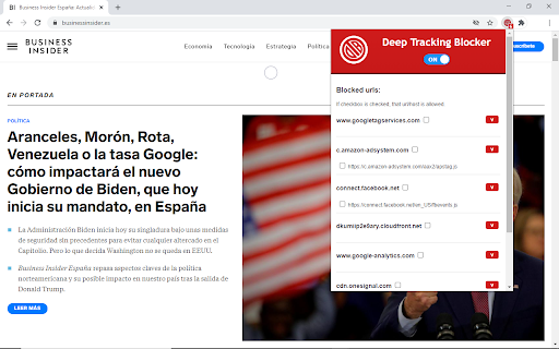 Deep Tracking Blocker ai chrome extension logo