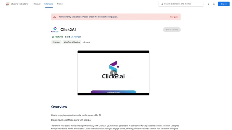 Trending Click2.ai AI Chrome Extension AI Tool Review