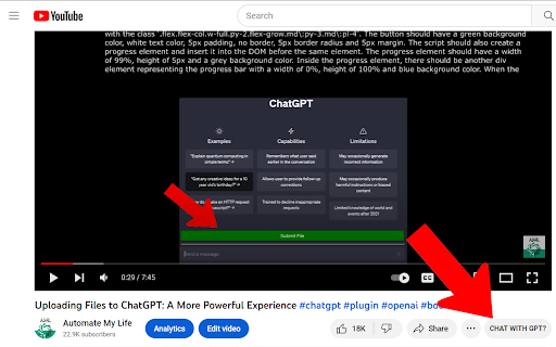 YouTubeGPT Plugin ai chrome extension logo