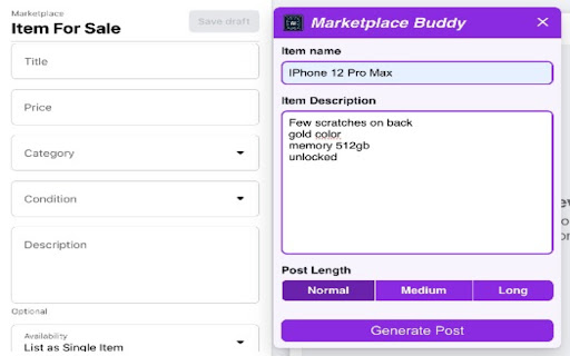 Marketplace Buddy ai chrome extension logo