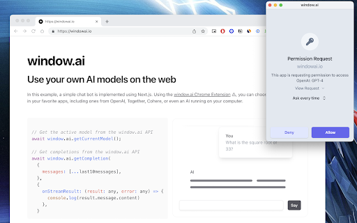 Window ai chrome extension logo