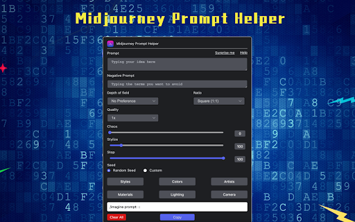 Midjourney Prompt Helper ai chrome extension logo