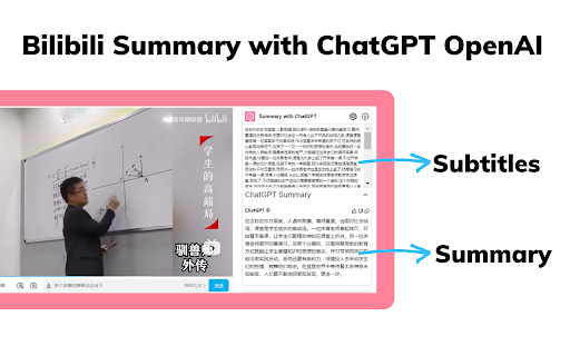 Bilibili Video Summarizer ai chrome extension