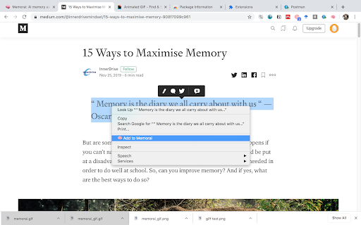 Memorai ai chrome extension