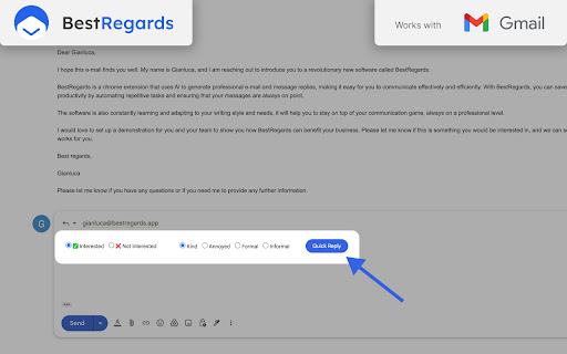 BestRegards ai chrome extension