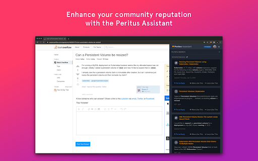 Peritus Assistant ai chrome extension logo