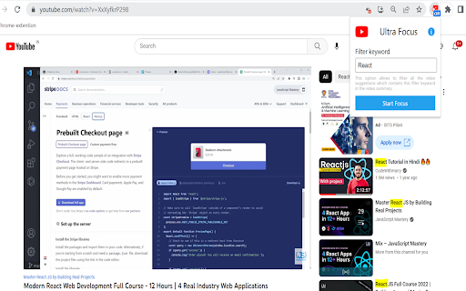 YouTube Ultra Focus Mode ai chrome extension