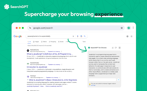 SearchGPT ai chrome extension logo