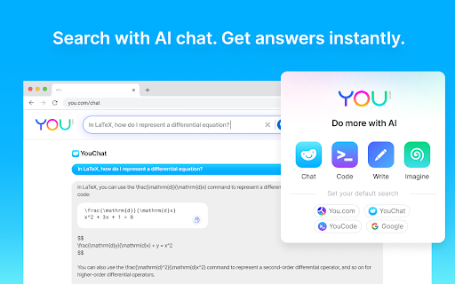 You.com ai chrome extension logo
