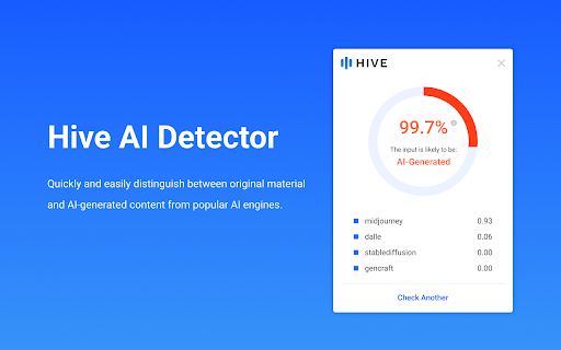 Hive AI Detector ai chrome extension logo