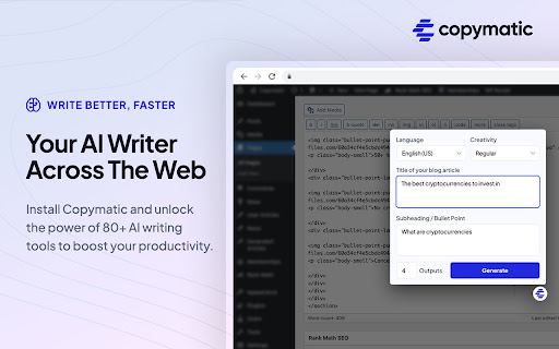 Copymatic ai chrome extension