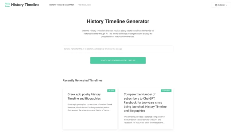 Popular History Timeline Generator AI Tool Review