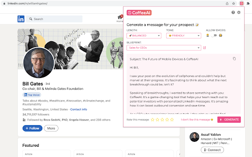 CoffeeAI ai chrome extension