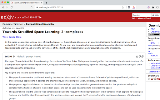 SciGPT ai chrome extension logo