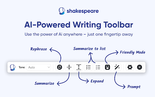 Shakespeare AI Toolbar ai chrome extension logo