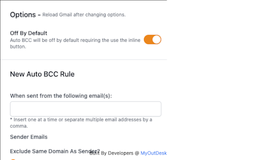 Automatic CC & BCC for Gmail ai chrome extension logo