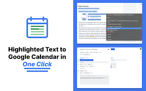 Text to Google Calendar ai chrome extension logo