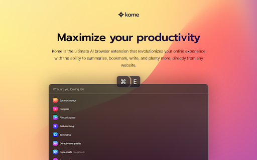 Kome ai chrome extension logo