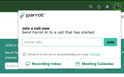 Parrot AI ai chrome extension logo
