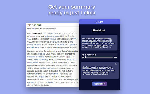 Cruxe AI Summarisation Extension ai chrome extension logo