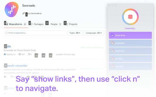 Serenade ai chrome extension