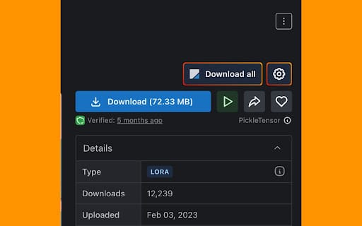 Civit downloader ai chrome extension logo