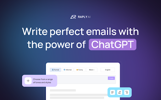 Raply.ai ai chrome extension logo