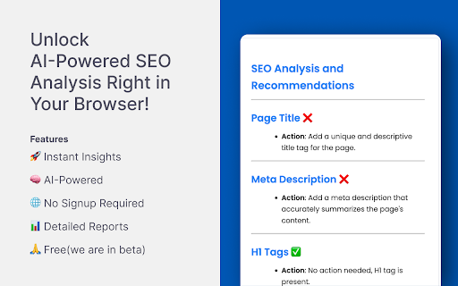SEO PollyAI Analyzer ai chrome extension logo