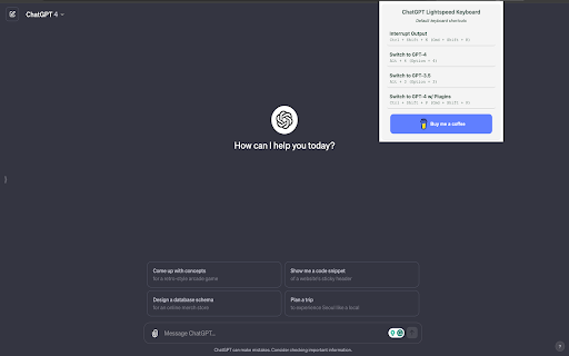 ChatGPT Lightspeed Keyboard ai chrome extension logo