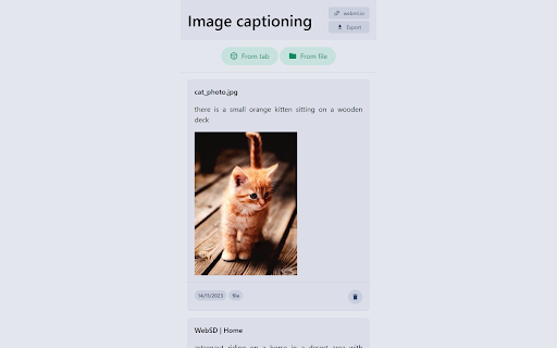 Image Captioning Chrome Extension ai chrome extension logo
