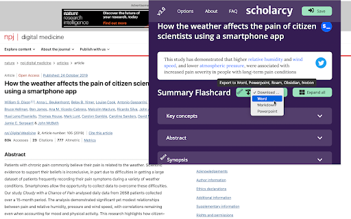 Scholarcy ai chrome extension logo