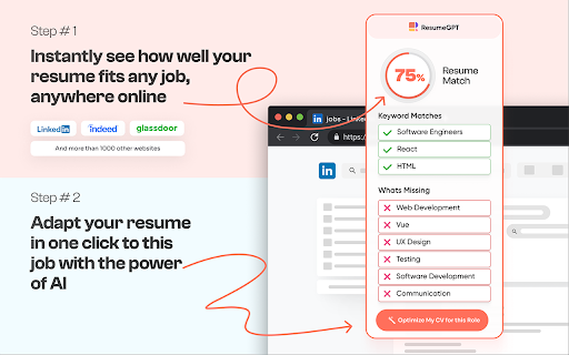 RESUMEGPT ai chrome extension