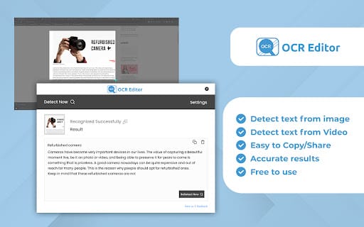 OCR Text Extractor ai chrome extension logo
