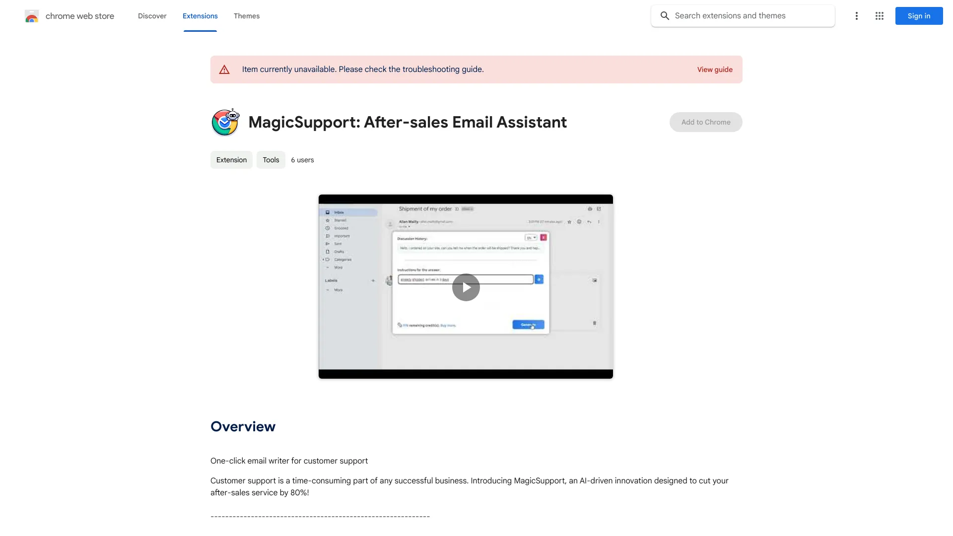 MagicSupport ai chrome extension logo
