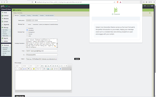 Lyris Listmanager Copilot ai chrome extension logo